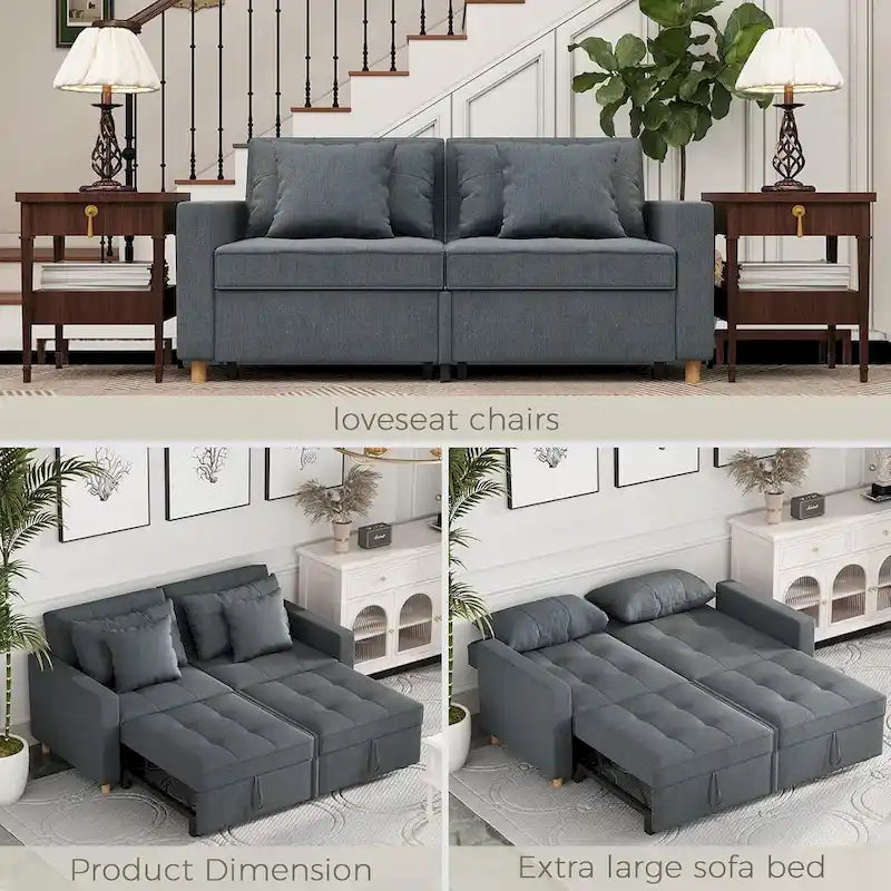 Canapé-lit 3 en 1 AECOJOY, fauteuil-lit double