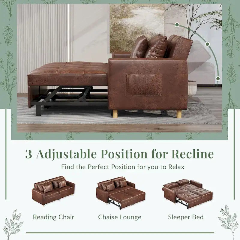 Canapé-lit 3 en 1 AECOJOY, fauteuil-lit double