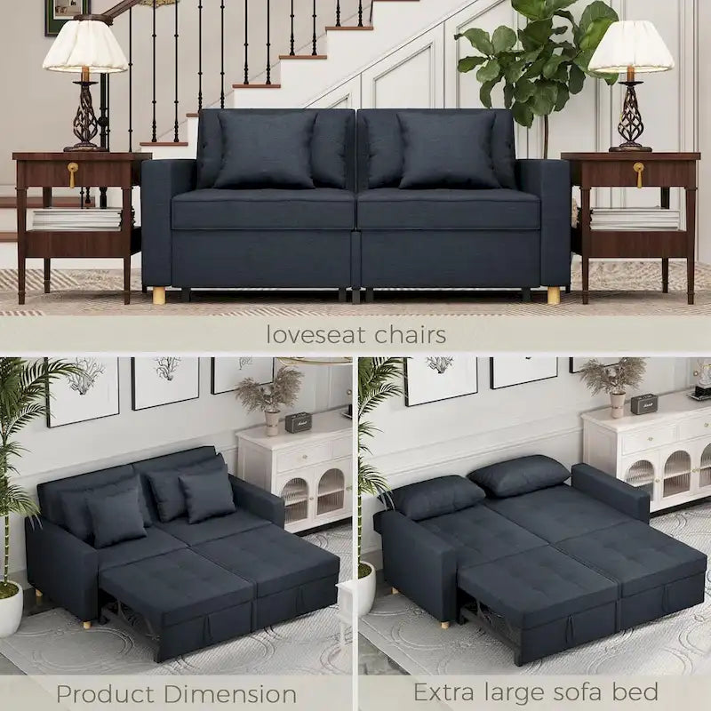 Canapé-lit 3 en 1 AECOJOY, fauteuil-lit double