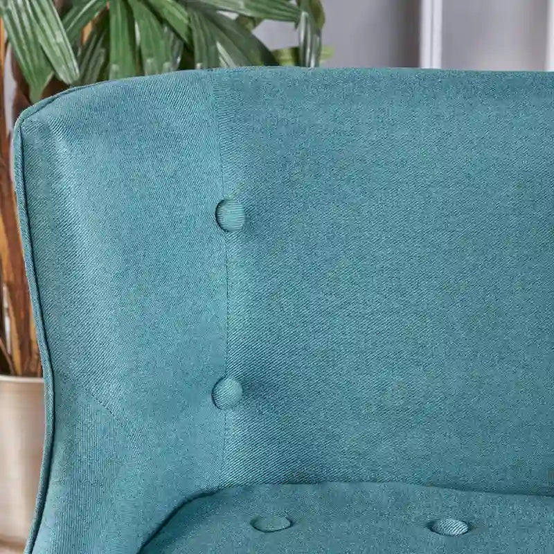 Fauteuil d'appoint en tissu, bleu sarcelle foncé, pour salon et chambre