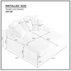 Canapé-lit double moderne, confortable et moelleux, revêtu de velours côtelé doux et moelleux.