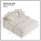 Canapé-lit double moderne, confortable et moelleux, revêtu de velours côtelé doux et moelleux.