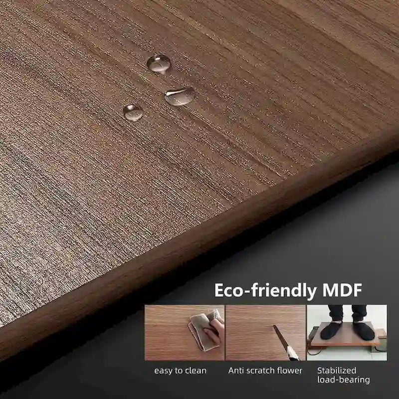 Meuble TV élégant de style moderne du milieu du siècle, pouvant accueillir des téléviseurs jusqu'à 80 pouces. Nombreux rangements pour appareils multimédias, gestion des câbles. Montage facile.