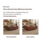 Table basse carrée moderne du milieu du siècle avec finition bois et tiroirs