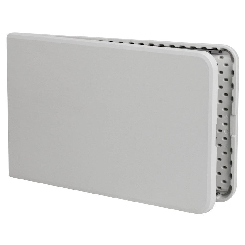 Table événementielle pliante en plastique blanc granit 30 po x 96 po avec poignée de transport