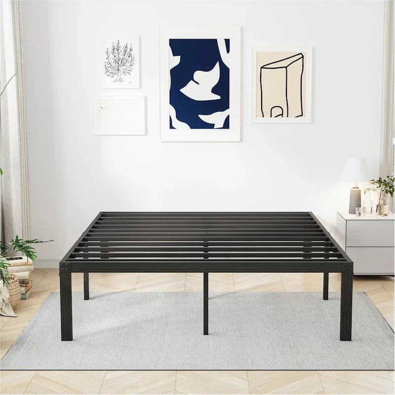 Cadre de lit robuste de 35,5 cm (14 pouces), sans sommier, silencieux